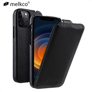 Melkco Custodia per telefono a conchiglia in vera pelle 12 Pro mini 11 X Xr Xs Max 7 8 SE Custodia per borsa in vera mucca di lusso per affari