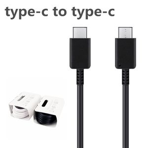 1M 3FT USB Tipo-C para Tipo C Cables Cheap Fast para Samsung Galaxy S10 Nota 10 Plus Support Cabos de Carregamento Rápido PD 3A