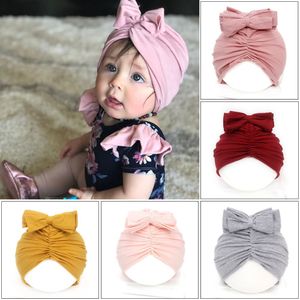 Baby Accessories For Newborn Toddler Kids Baby Girl Boy Turban Cotton Beanie Hat Winter Cap Knot Bows Soft Hospital Cap