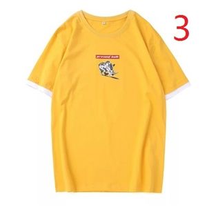 T-shirt de verão roupas de manga curta dos homens Falso Dois juventude Correspondência de algodão selvagem 210420