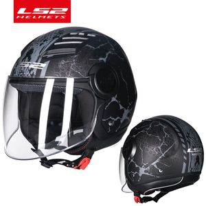 LS2 OF562 Motosiklet Kask 3/4 Açık Jet Scooter LS2 Hava Akımı Yarım Yüz Motosiklet Helm Capacete Casco Vespa Kaskları