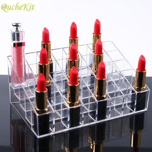 Storage Boxes & Bins 36/40 Grids Clear Plastic Makeup Organizer Box Lipstick Jewelry Cosmetic Case Holder Display Stand Organizers