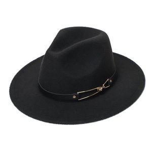 Wide Brim Hattar Felt Vinter Mens Fedora Ull Imitation Höst Fashion Fascinator Hat Women Top