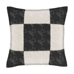 Luxury Letter Jacquard Pillows Cushion Woven Pillow Case Home Cashmere Sofa Cushions Soft Wool Pillowcase