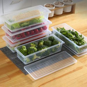 Wholesale fruits trays resale online - Storage Bottles Jars Home Kitchen Food Fresh Box Containers Fridge Organizer Case Removable Drain Plate Tray Fruits Vegetables