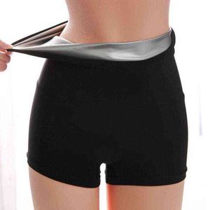 Nya Kvinnor Bastu Svettbyxor Thermo Fat Control Legging Body Shapers Fitness Stretch Control Panties Waist Slim Shorts Y220311