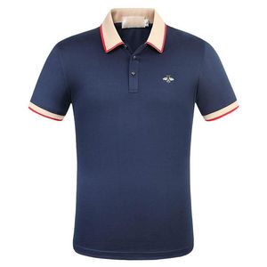 Moda swobodny projektant Stripe Polo Shirt T koszule wąż polo pszczoły kwiatowy męski high street Fashion Horse luksusowa koszulka 321