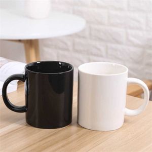 Com estilo clássico preto branco cor moda estilo caneca com punho caneca copo 10x7.5cm 1718 V2