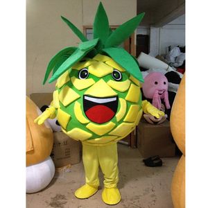 Halloween ananas maskot kostym topp kvalitet tecknad frukt anime tema tecken vuxen storlek jul karneval födelsedagsfest fancy klänning