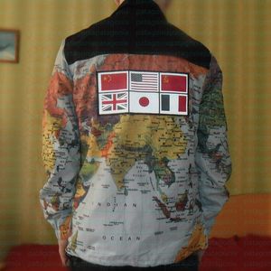 Moda Erkek Tasarımcı Ceketler Ceket Erkek Kadın Ceket Hoodie Dış Giyim Harita Baskı Tişörtü Erkek Boyutu M-3XL Için