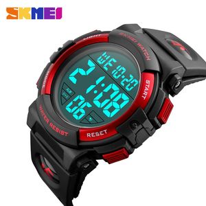 Skmei nya sport klockor män utomhus mode digital klocka multifunktion 50m vattentät armbandsur man relogio masculino 1258 x0524