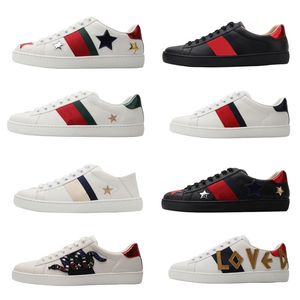 Luxury Designer Casual Shoes Men Women Lace Up Classic White Leather Pattern Bottom Cat Tiger Print Sports Lover Trainers Sneakers Size 36-45