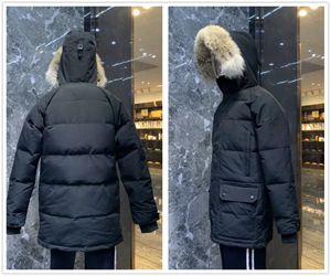 Giacca da uomo di moda casual all'aperto invernale Down Down Down White Duck Vorkeproof Parker Long Leather Collar Cap Warm Wolf Furta Elegante Classic Patto d'avventura Men Parkas