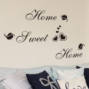 Buchstabe „Home Sweet“, abnehmbarer Raumdekor-DIY-Aufkleber, Vinyl-Kunst-Wandaufkleber 210420