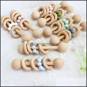 Soothers Teethers Health Care Baby、Kids Maternity Ins Baby Toys Tey -Theing天然木製リングTeeth幼児指エクササイズおもちゃシリカG