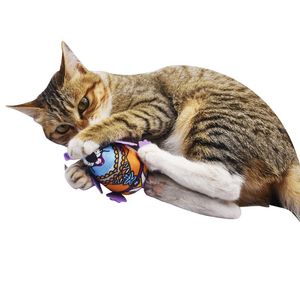 猫のおもちゃ面白いランダムカラー脂肪マウスのおもちゃペットのペット素敵なカラフルなサウンドシーカーミントマウスを詰めました