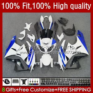 Injection Fairings For KAWASAKI NINJA 600CC ZX 6R 6 R 636 600 CC 2009-2012 13No.47 ZX600 ZX636 ZX6R 09 10 11 12 ZX-636 ZX600C ZX-6R 2009 2010 2011 2012 OEM Bodys blue white