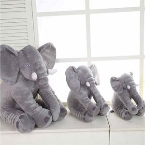 40 / 60cm Elefante Plush Travesseiro Infantil Macio para dormir Animais recheados Brinquedos Baby 's PlayMate presentes para crianças 210728