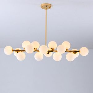 Moderne Glas Kronleuchter Weiß Gold Led Lampen Für Wohnzimmer Küche Esstisch Klassische Leuchten Dekorative Lichter Anhänger