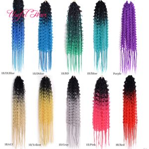 fashion Pre Stretched Butterfly Box Braiding Hair 24Inch 16Roots The New Synthetic Butterfly Box Crochet Braids Hair Extensions colorful