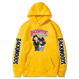 New Backwoods men's and women's printed pullover hoodie sportswear Korean style clothing casual and fun tops for boys and girls H0831