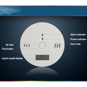 Co Karbon Monoksit Test Cihazı Diğer Alarm Aksesuarları Uyarı Sensörü Dedektörü Gaz Yangın Zehirlenmesi Dedektörleri LCD Ekran Güvenliği Survei3413