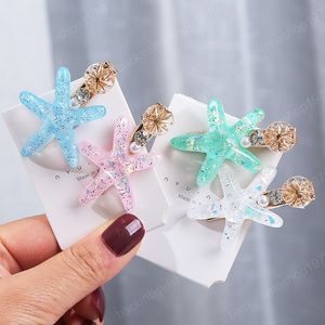 Девушки Аксессуары для волос Hairclips BB Clip Barlettes Clips Big Chrimnens Holiday Shell Hairpin Pearl Chinestone Hairpins