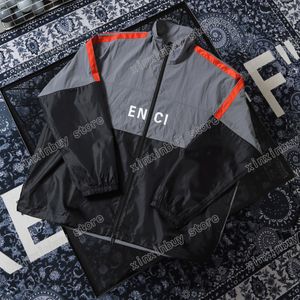 21SS Mens Kvinnor Designers Jackor Paris Windbreaker Letter Oversize Kläder Streetwear Coats OuterWear Långärmad Män Kläder Orange Grå M-2XL