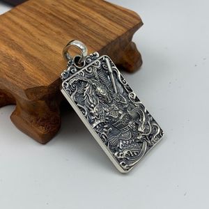 ingrosso Collana Scimmia D'argento-Collane pendenti in stile cinese intagliato scimmia re sterling argento da uomo