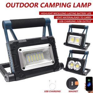 Potężny 3600mAh Solar Led Lampa powodziowa Outdoor Wodoodporna Lantern USB Akumulator Namiot Light Emergency Przenośne Latarnie Reflektory