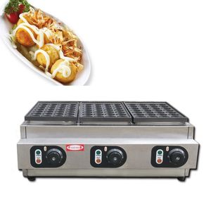 Takoyaki Maker Octopusボール電気ベーキングパン朝食機ダブルプレートガスフィッシュ220V