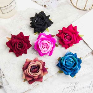 Gifts for women 100PCS Artificial Flowers Wedding Decorative Christmas Wreaths Silk Roses Head Wholesale Bridal Accessories Clearance Home Decor