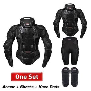 Motorcycle Jacket + Body Armor Motocross Moto Protective Gear Jackets With Neck Protector For 4 Season Apparel