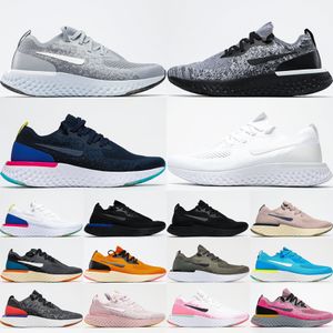 Tênis de corrida clássico Epic React FK masculino feminino triplo branco preto Oreo Wolf Grey Olive College Navy Racer azul tênis ao ar livre tamanho 36-45