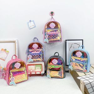 Baby Girls Laser Mermaid Schoolbags для малышей Детские Водонепроницаемые Мнини Сумки P Принцесса Дети Мультфильм Конфеты Рюкзаки