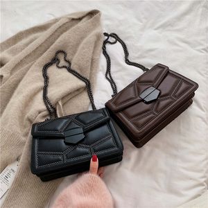 برشام سلسلة ماركة مصمم بو الجلود حقائب crossbody للنساء بسيط الأزياء حقيبة الكتف سيدة حقائب اليد الصغيرة الفاخرة