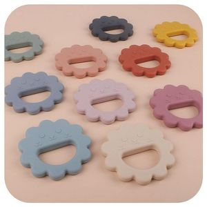 Silicone Baby Gryzaki Kwiat W Kształcie Kształcie Toddler Sooke Teether Pierścień Ząbkowanie Ząbkowanie Zabawki