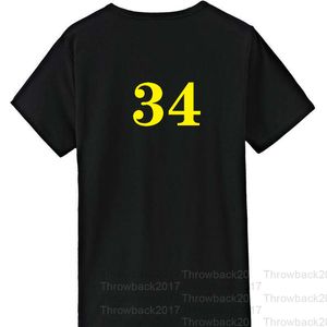 Nr. 34 schwarz II T-Shirt zum Gedenken, exquisite Stickerei, hochwertiger Stoff, atmungsaktiv, Schweißabsorption, professionelle Produktion