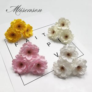 50pcs Cheap Soap Cherry blossoms Heads Romantic Wedding Valentine's Day Gift Wedding Banquet Home Decoration Hand Flower Art