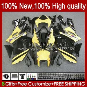 Motorcycle Fairings For KAWASAKI NINJA ZX600C ZX-600 ZX 6R 600CC 6 R ZX636 07-08 Bodywork 10No.39 ZX-636 600 CC ZX6R 07 08 ZX600 ZX 636 ZX-6R 2007 2008 Bodys Kit yellow black