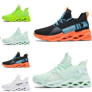 Good quality Non-Brand men women running shoes blade Breathable shoe black white volt orange yellow mens trainers outdoor sports sneakers size 39-46