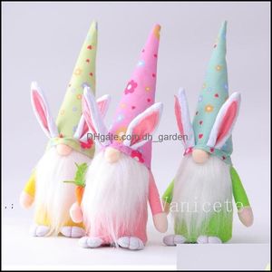Other Festive & Party Supplies Home Garden Easter Bunny Gnomes Faceless Doll Household Ornaments Girl Room Decor Rudolph Dwarf Dolls Kids Gi