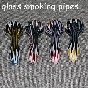 4inch Kolorowe Pyrex Glass Palnik Oil Durk Rury Palenie Tytoń Suche Herb Suche Handpipes Reclaim Ash Catchers