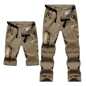 Stili Primavera Estate Quick Dry Mens Cargo Pants Pantaloni traspiranti rimovibili Uomo OutdoorHiking Trekking Pantaloni tattici Uomo Trouse