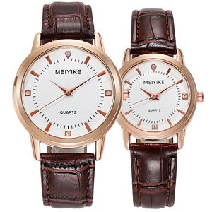 Explosion Style Male / Kvinna Quartz High Tempered Glass Par Belt Quartz Watch