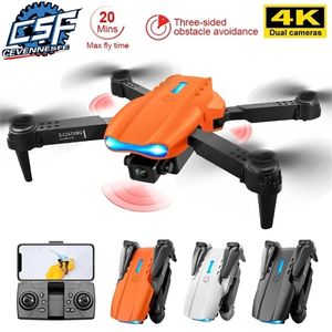 E99 K3 PRO Mini Drone 4K Profesional HD Dual Camera 1080P Hinder Undvik FPV Drones Quadcopter RC Helicoptrers Leksaker för pojkar 220216