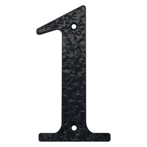 127mm 5inch Big House Number Hammered Style Dörradress Siffror Kolstål Black Sign #1 Annan hårdvara