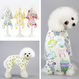 Cão Vestuário Primavera Verão Serviço Home Serviço Quatro pés Roupas de Pet Frutas Parten Pijamas Ar Condicionado