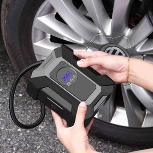 120W Air Compressor small and portable electric air pump 12V tire inflator for Car Motorcycle Bicycles LED Light Tire Pump