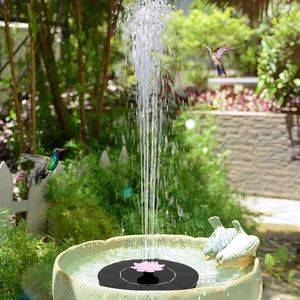 Solar Fountain Floating Garden Water with Panel Powered Pump Patio Lawn Pond Decor 210713